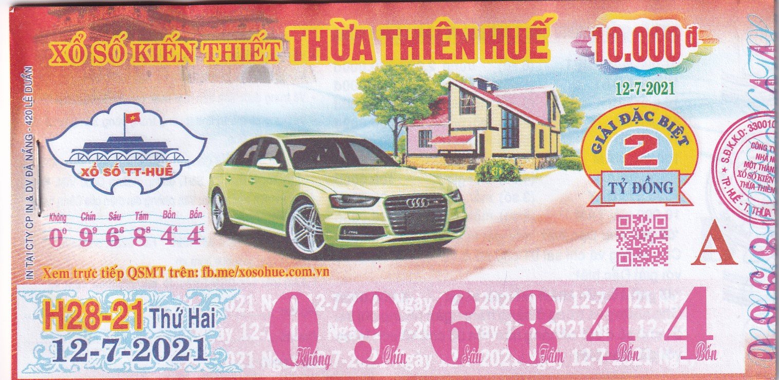 Kết quả xổ số Thừa Thiên Huế hôm nay